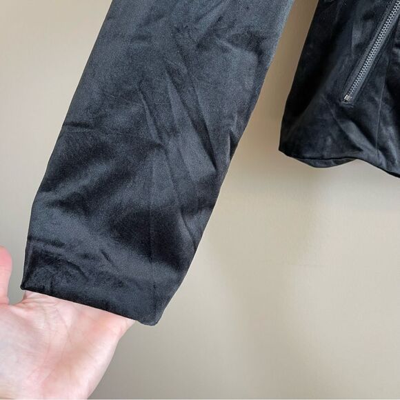 ✨ CoffeeShop New York Black Velvet Moto Jacket XL NWT - Picture 7 of 12